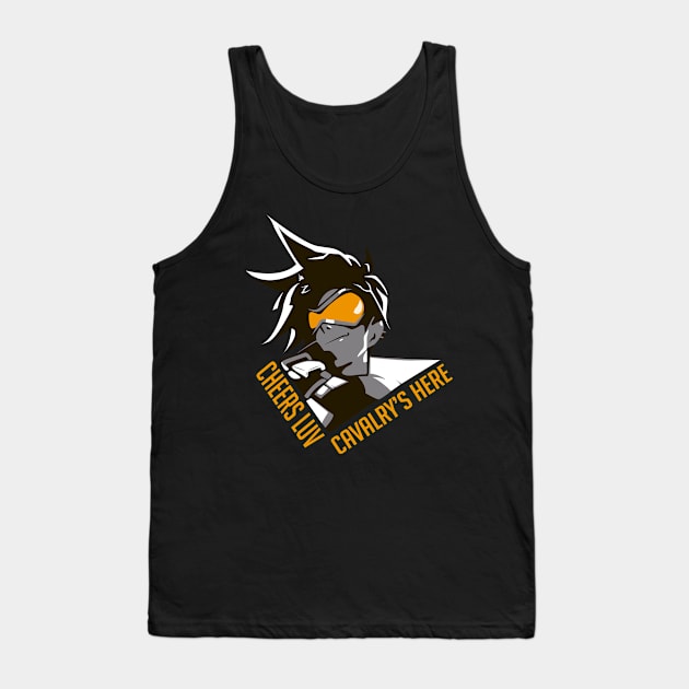 Overwatch Tracer "Cheers, Love" Tee Tank Top by Charelene